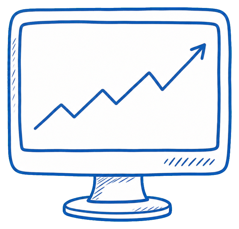 Preview for Growth Monitor Sticker For Business Graphics