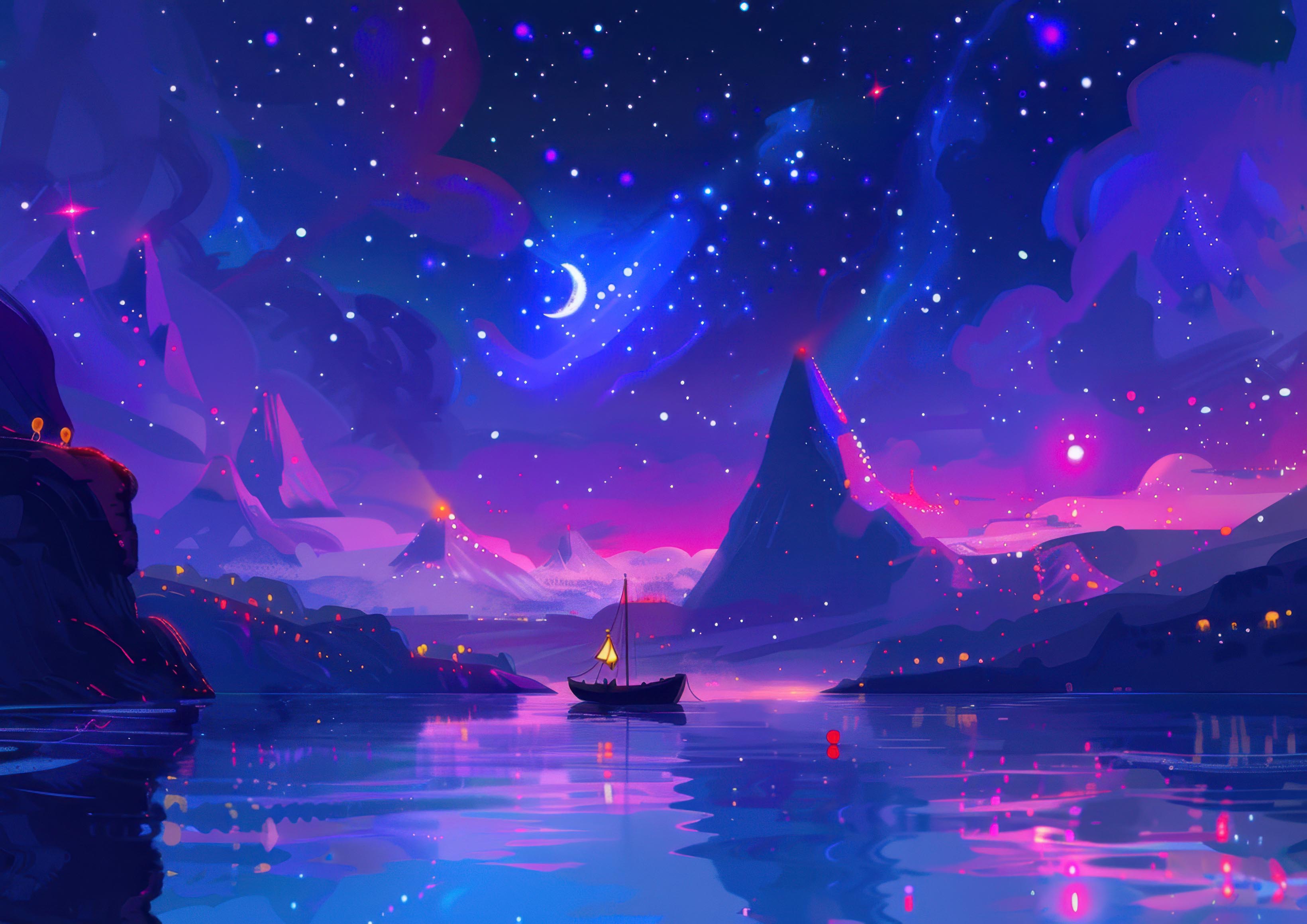 Preview for Dreamy-night-landscape-astrophotography-photo-background-ad765