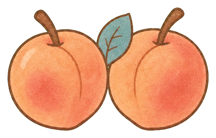 Preview for Blushing Peach Pair Sticker