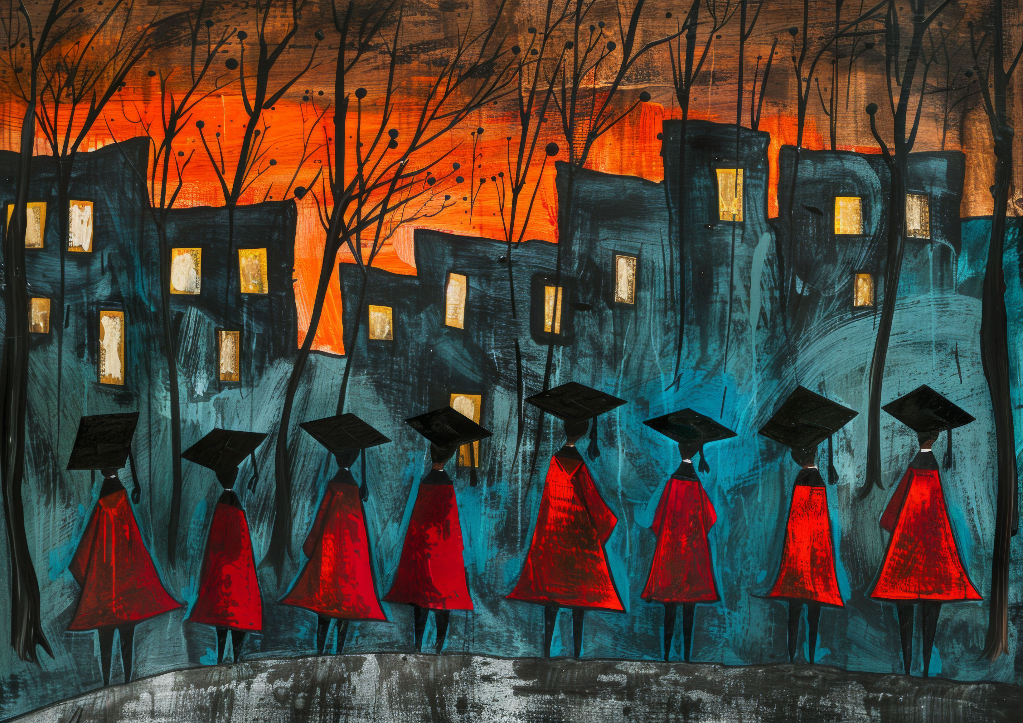 Preview for Rainy-night-walk-graduation-background-26074