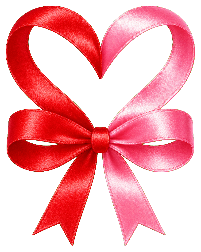 Preview for Heart Ribbon Bow Sticker