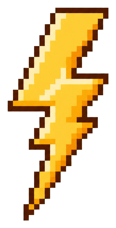 Preview for Pixel Art Gold Bolt Sticker