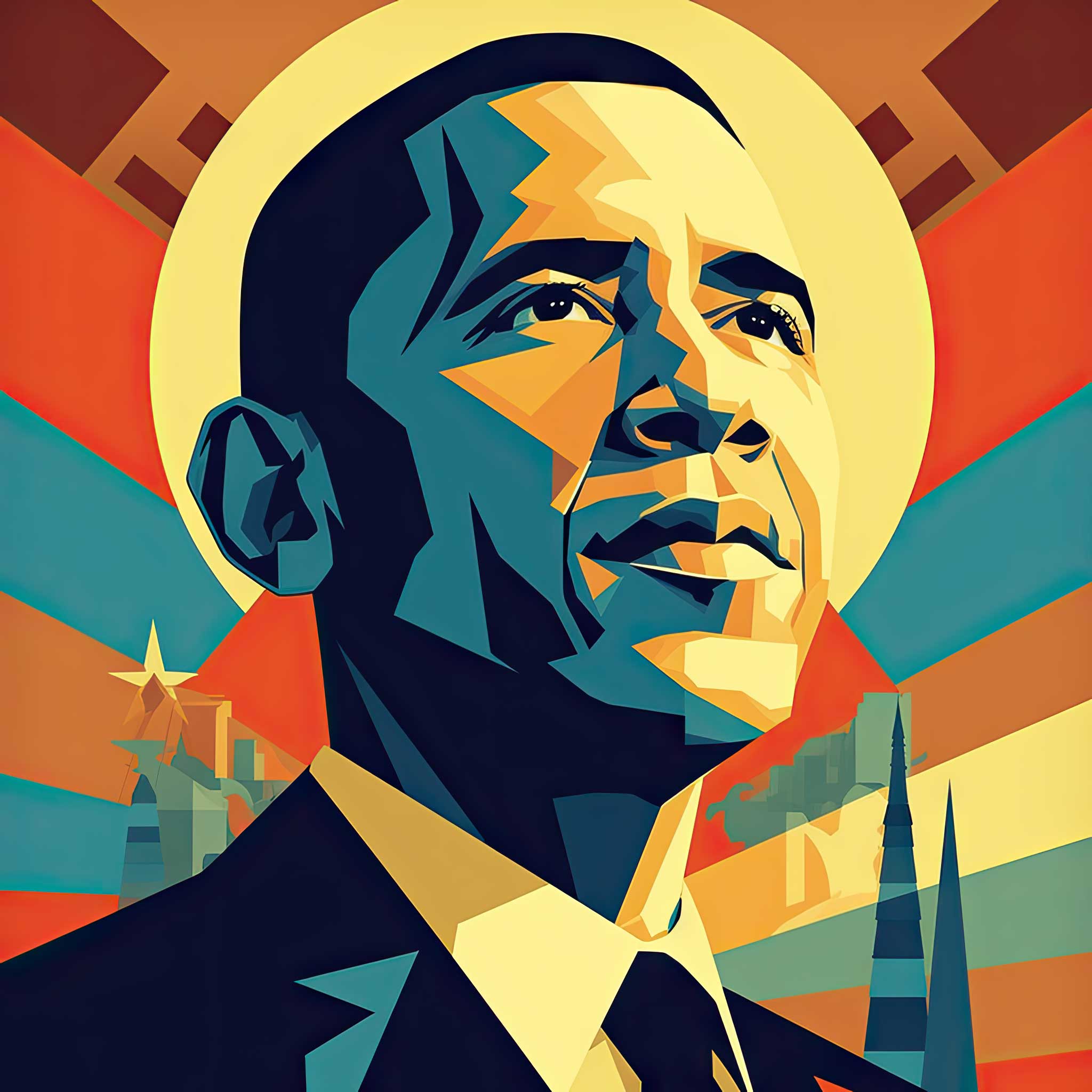Preview for Barack-obama-stylized-portrait-background-58e6f