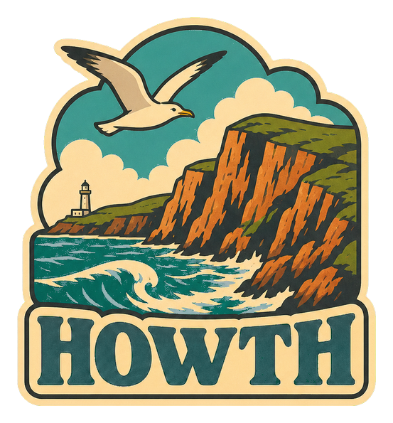 Preview for Howth Cliffs Retro Sticker