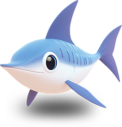 Preview for Cartoon-blue-shark-illustration-animal-sticker-7c3b7