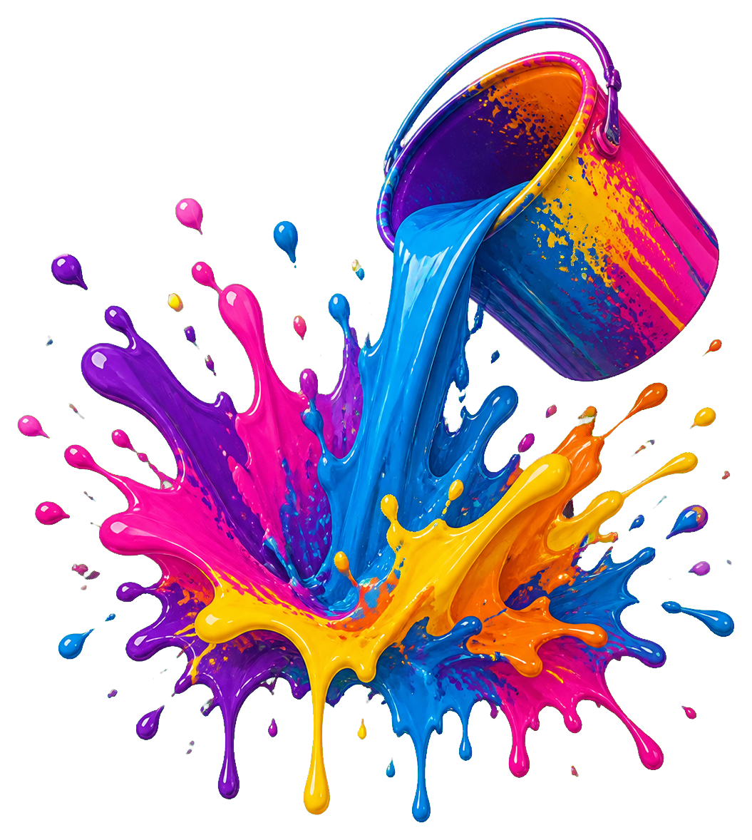 Preview for Paint Bucket Splash Sticker Graphic
