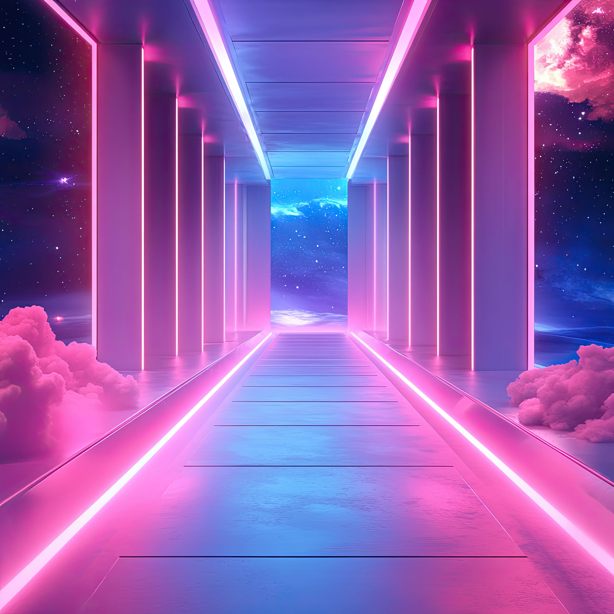 Preview for Futuristic-neon-corridor-whimsical-backdrop-background-78bce