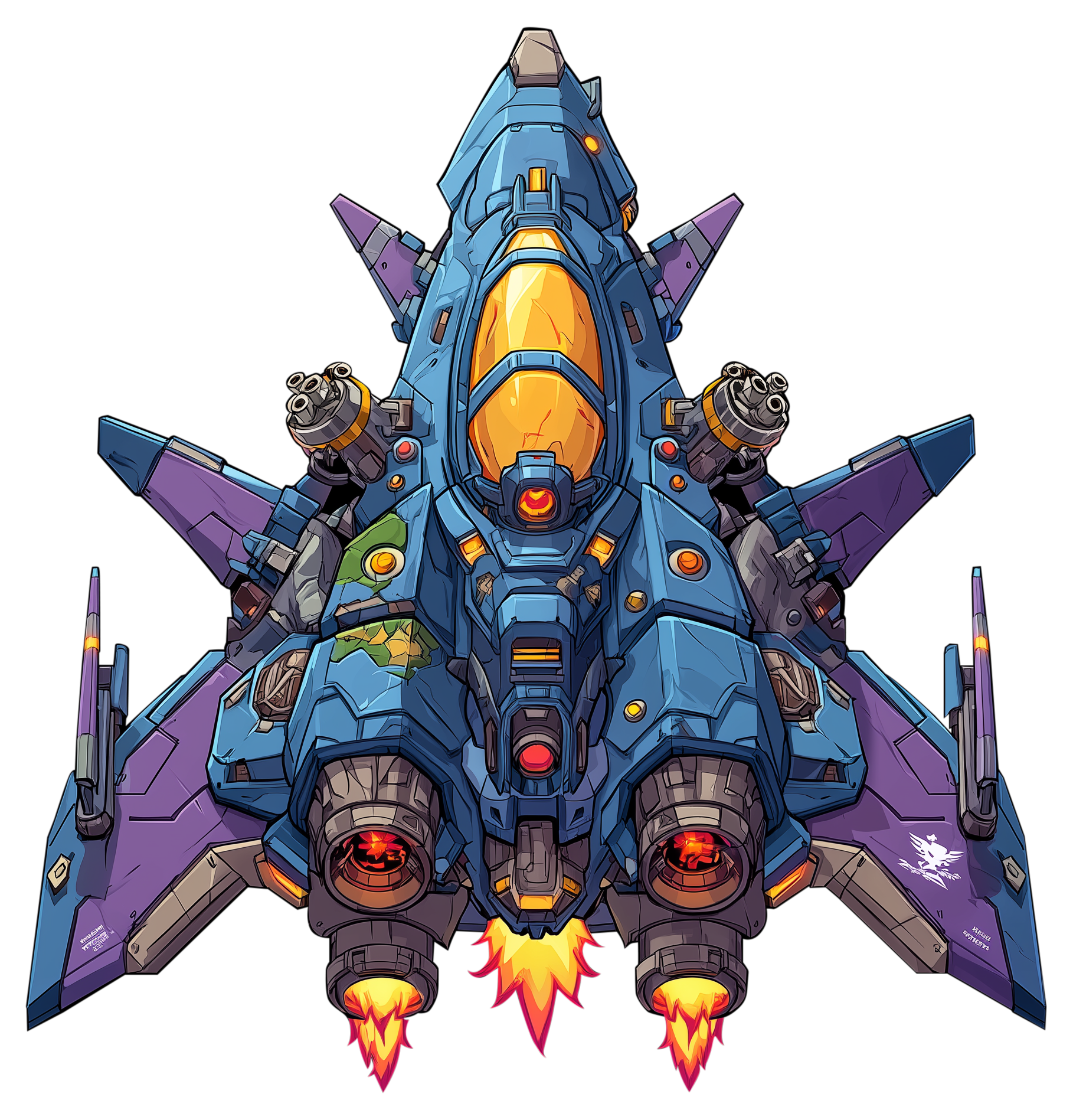 Preview for Futuristic-spaceship-illustration-sticker-c6ede