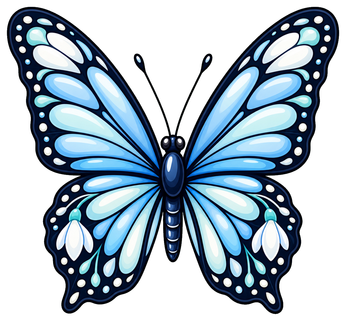 Preview for Arctic Blue Snowdrop Butterfly Sticker