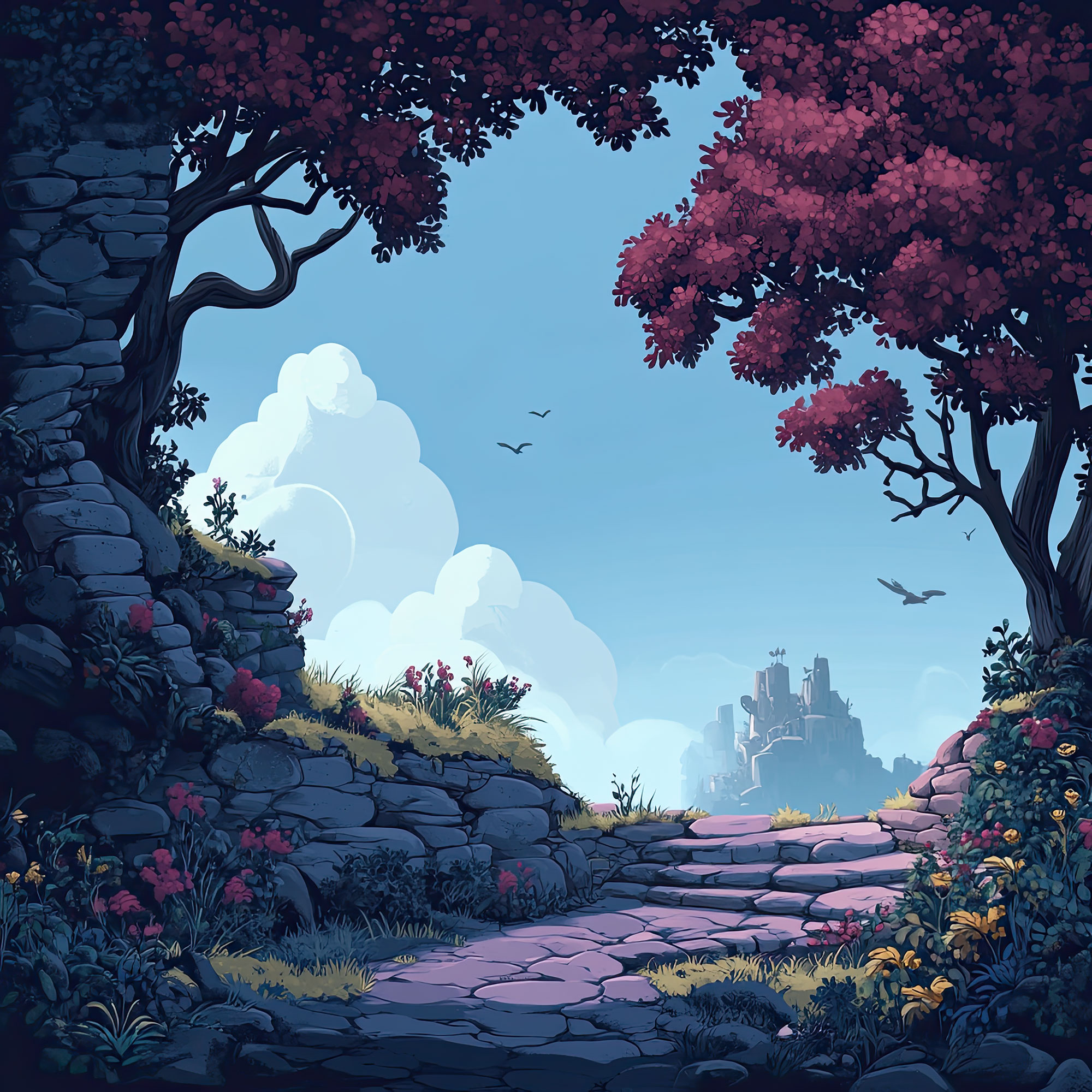 Preview for Fantasy-landscape-pathway-nature-backdrop-background-23fc7