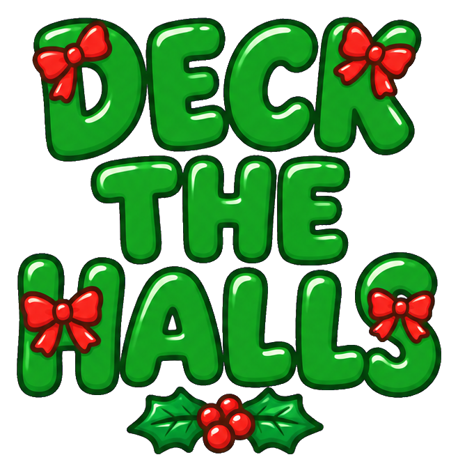 Preview for Deck The Halls Cute Bubble Lettering