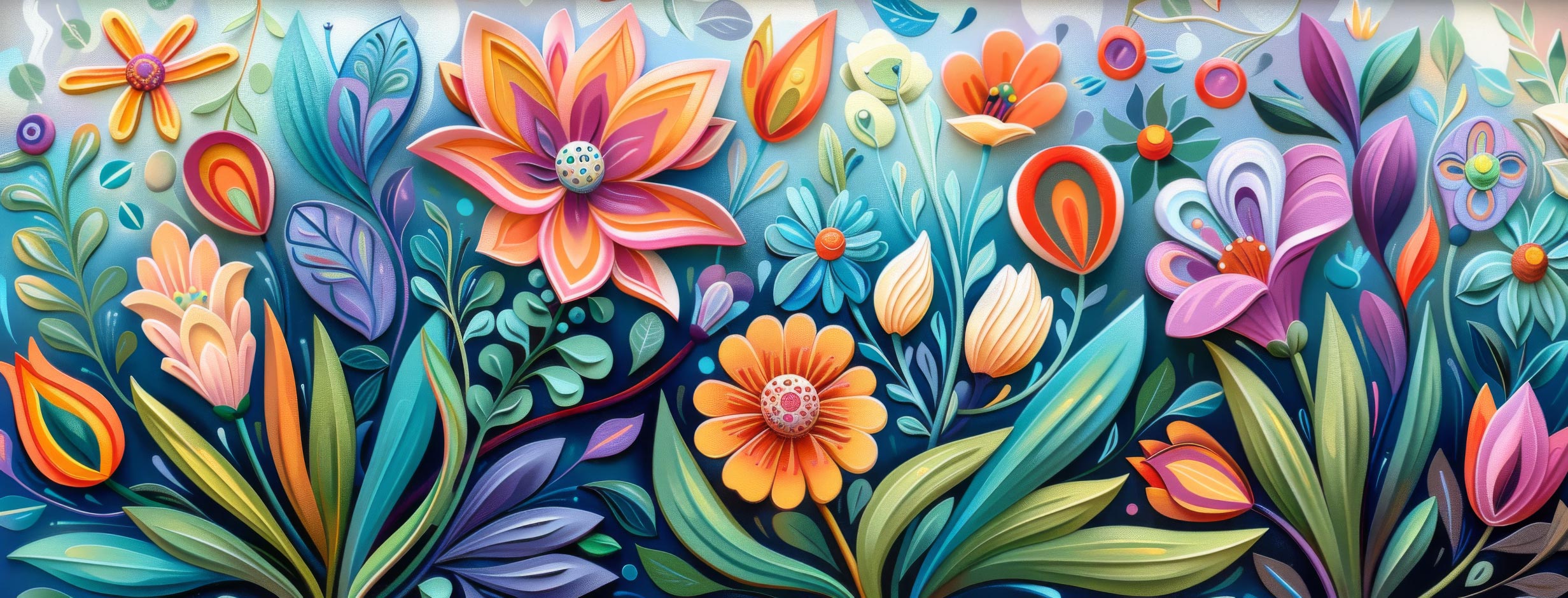 Preview for Vibrant-floral-pattern-design-easter-facebook-background-2ca5f