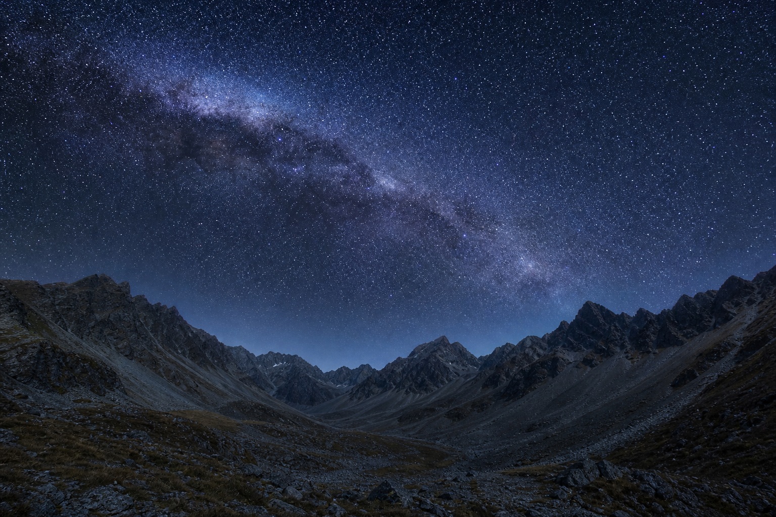 Preview for Indigo Night Milky Way Mountain Background