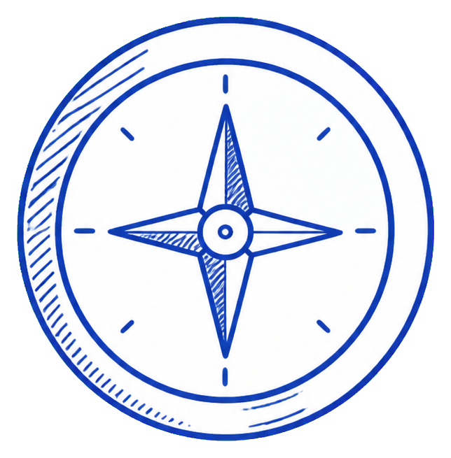 Preview for Direction Compass Sticker Graphic