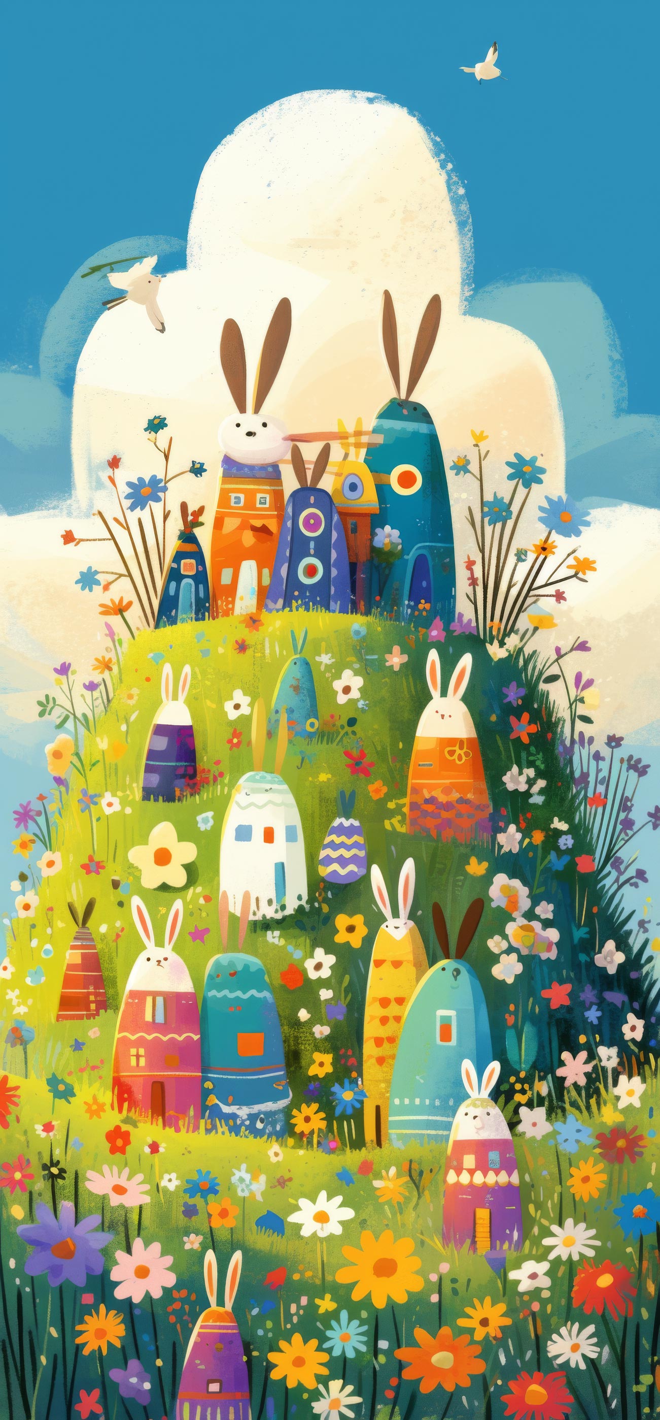 Preview for Easter-egg-hill-illustration-easter-phone-background-89422