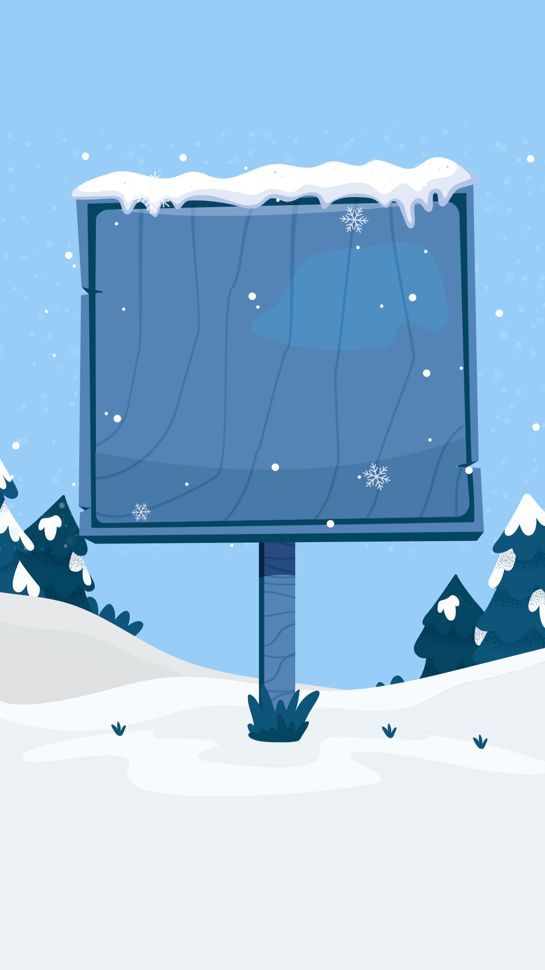 Preview for Snowy-billboard-template-christmas-background-75f63