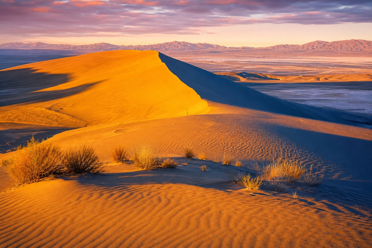 Preview for Saffron Dune Ridge Desert Background