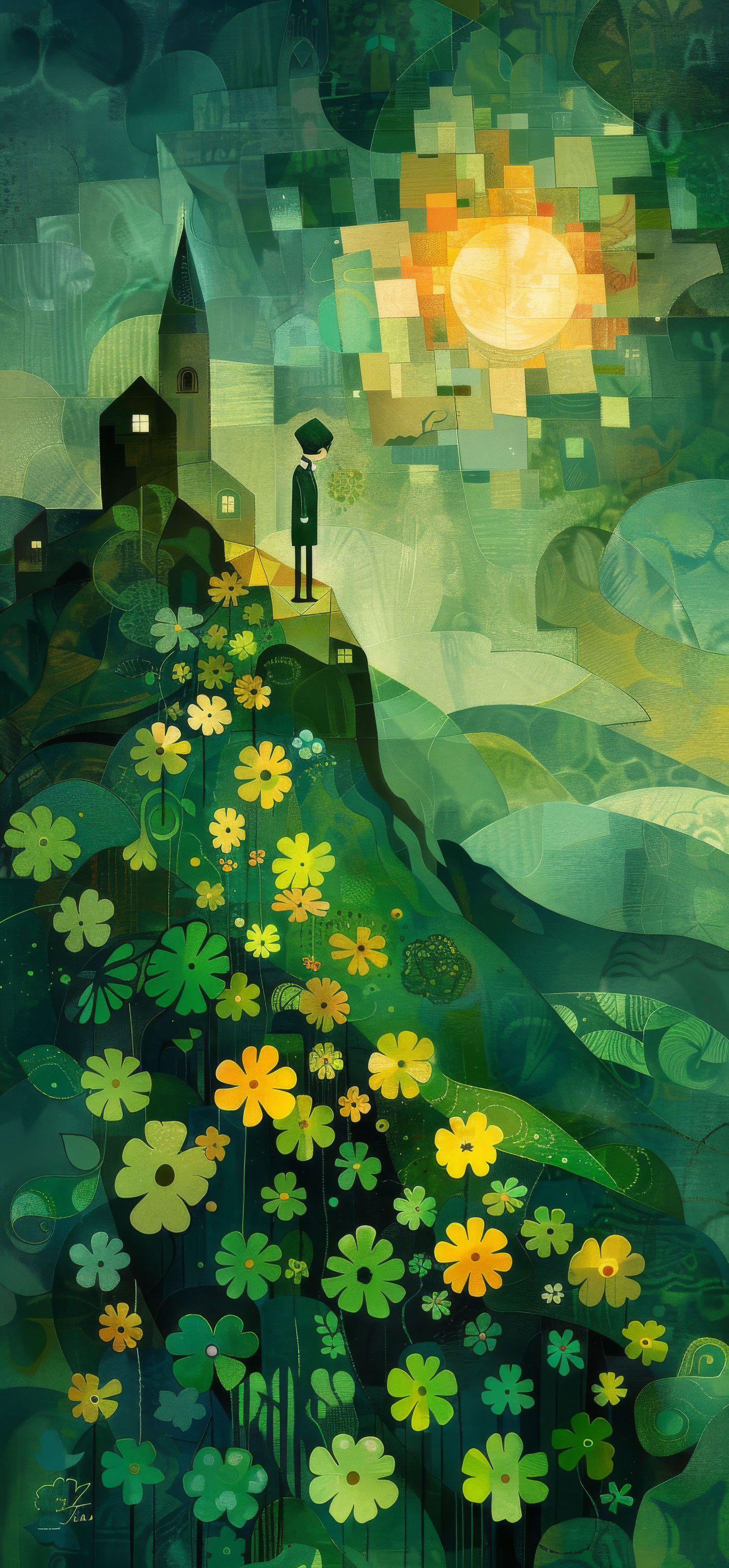 Preview for Surreal-landscape-with-flowers-st-patricks-background-031bd