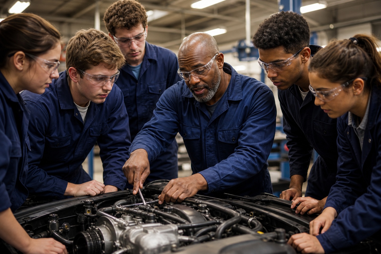 Preview for Vocational Auto Training Classroom Stock Background
