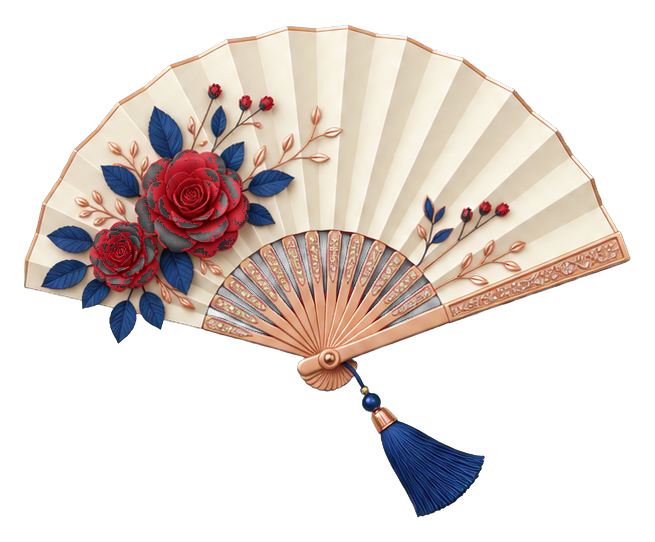 Preview for Elegant Hand Fan Sticker