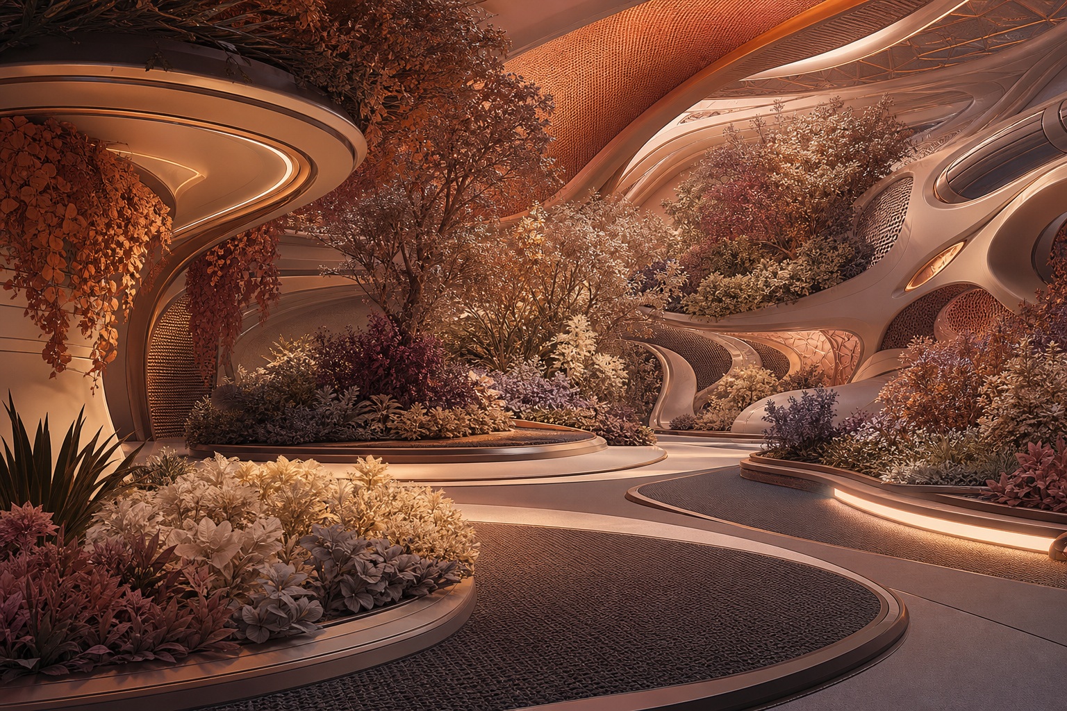 Preview for Copper Twilight Orbital Habitat Background