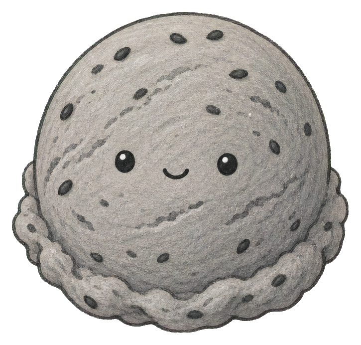 Preview for Black Sesame Ice Cream Scoop Sticker