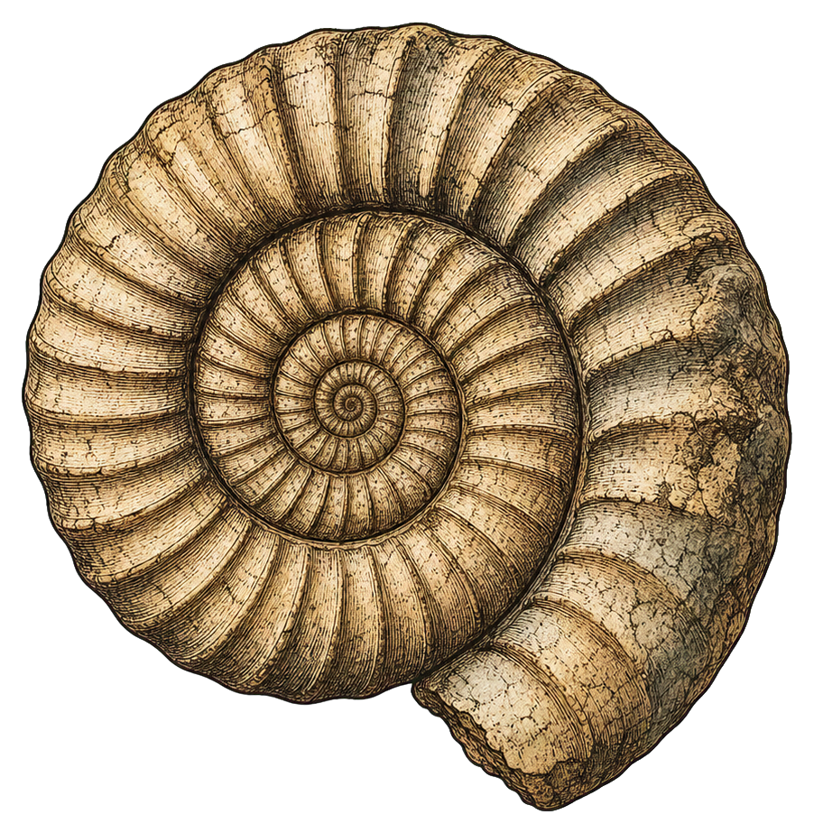 Preview for Ammonite Vintage Fossil Sticker