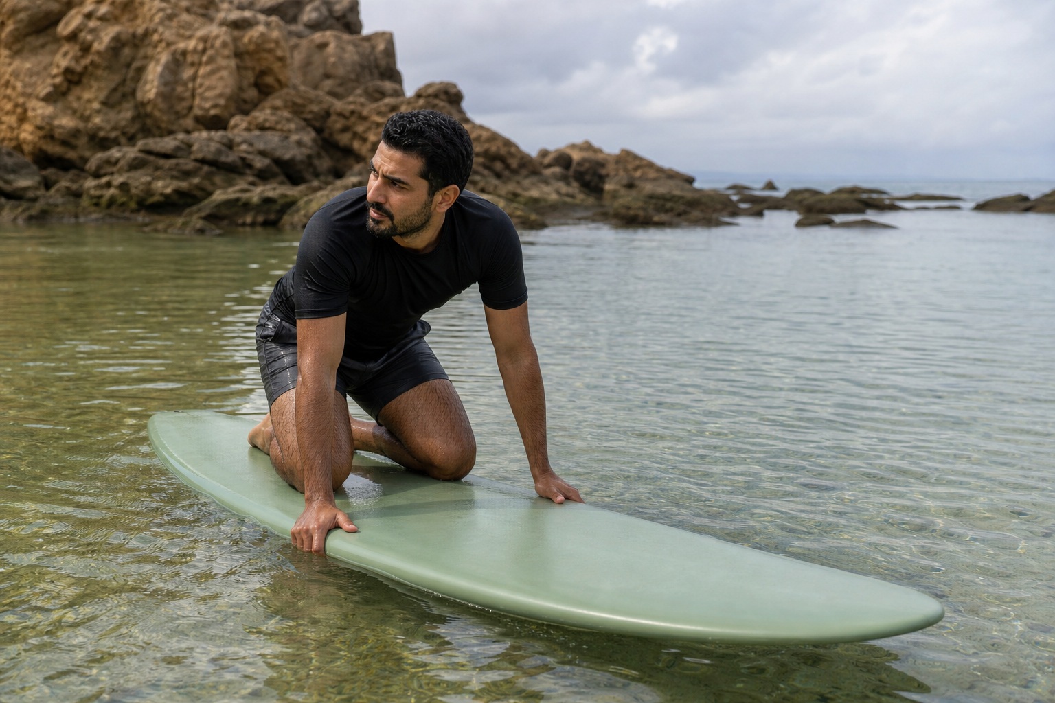 Preview for Kneeling Paddle Return Surfing Background