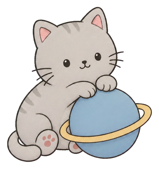 Preview for Cat With Tiny Planet Sticker
