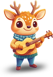 Preview for Cartoon-deer-guitar-character-sticker-20d2f