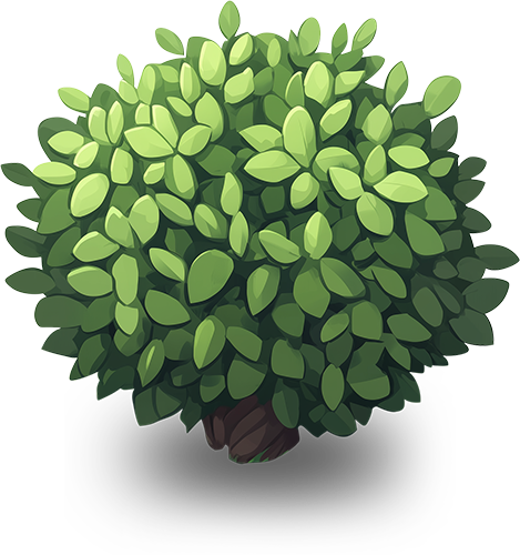 Preview for Green-bush-illustration-sticker-945a1