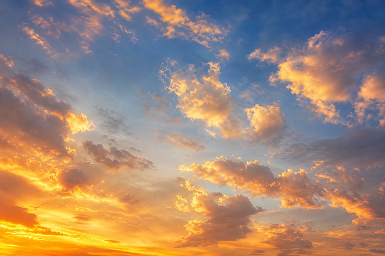 Preview for Golden Evening Clouds Background