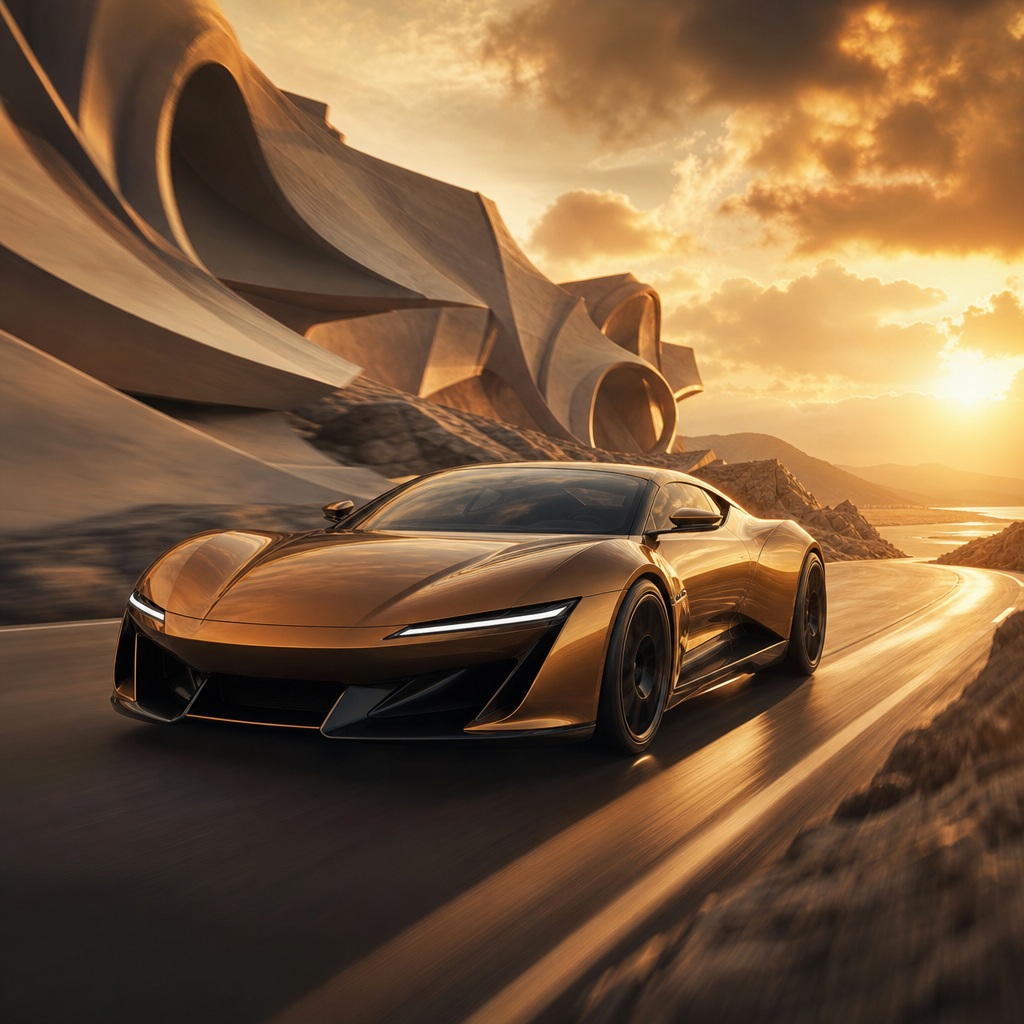 Preview for Golden Hour Performance Car Background