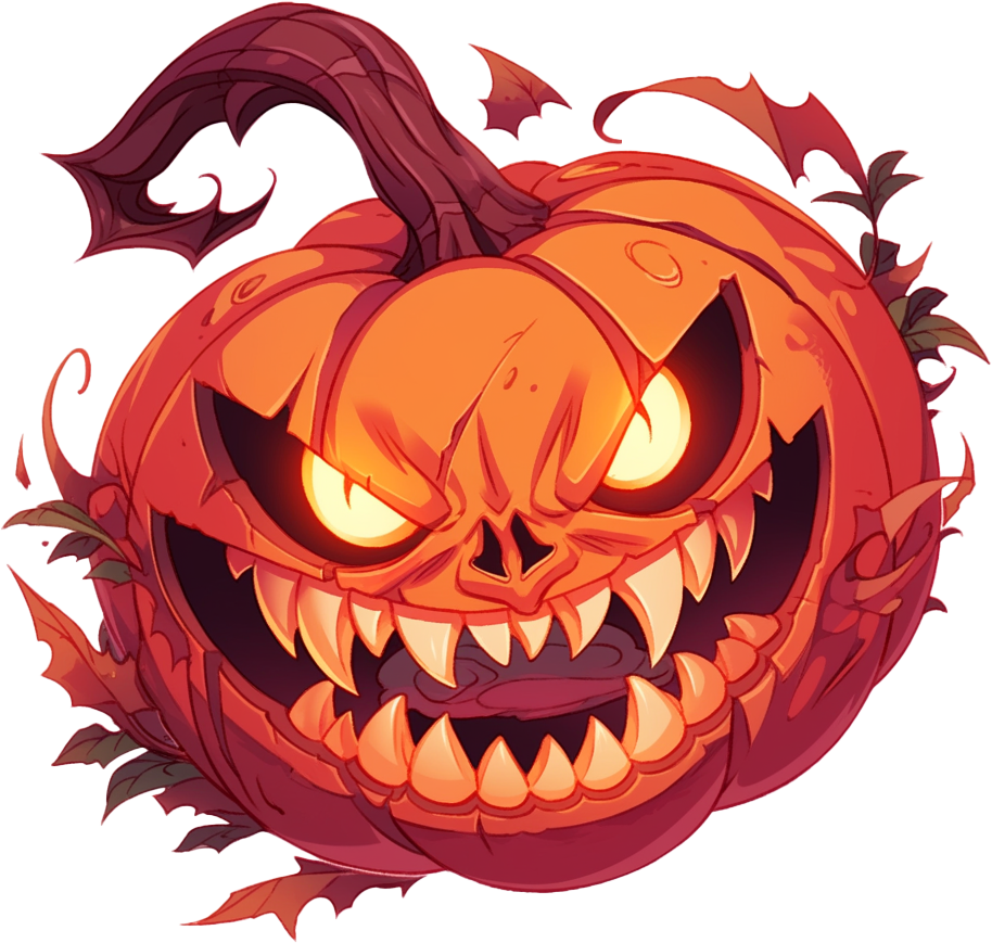Preview for Spooky-jack-o-lantern-illustration-pumpkins-sticker-459f1