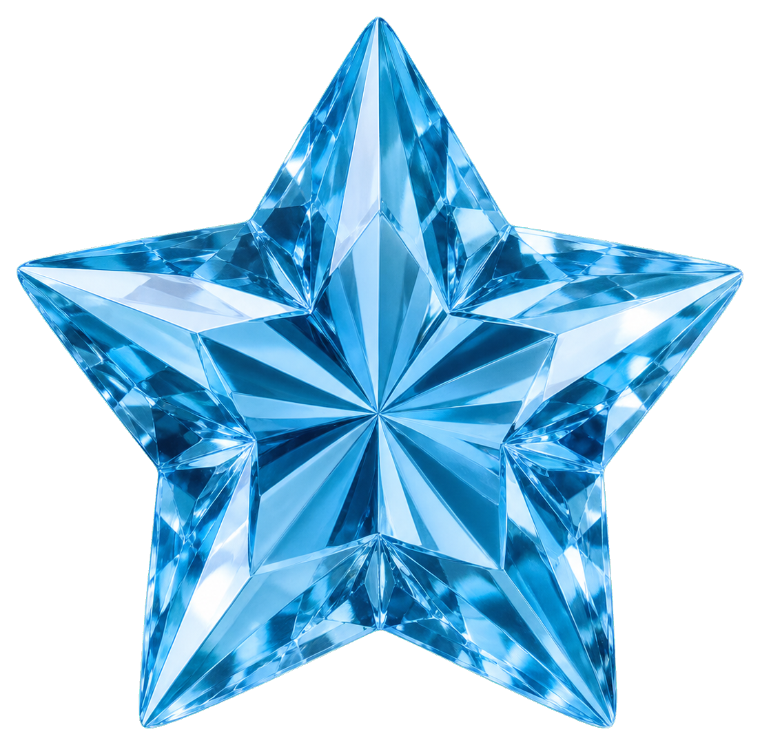 Preview for Blue Topaz Star Cut Sticker