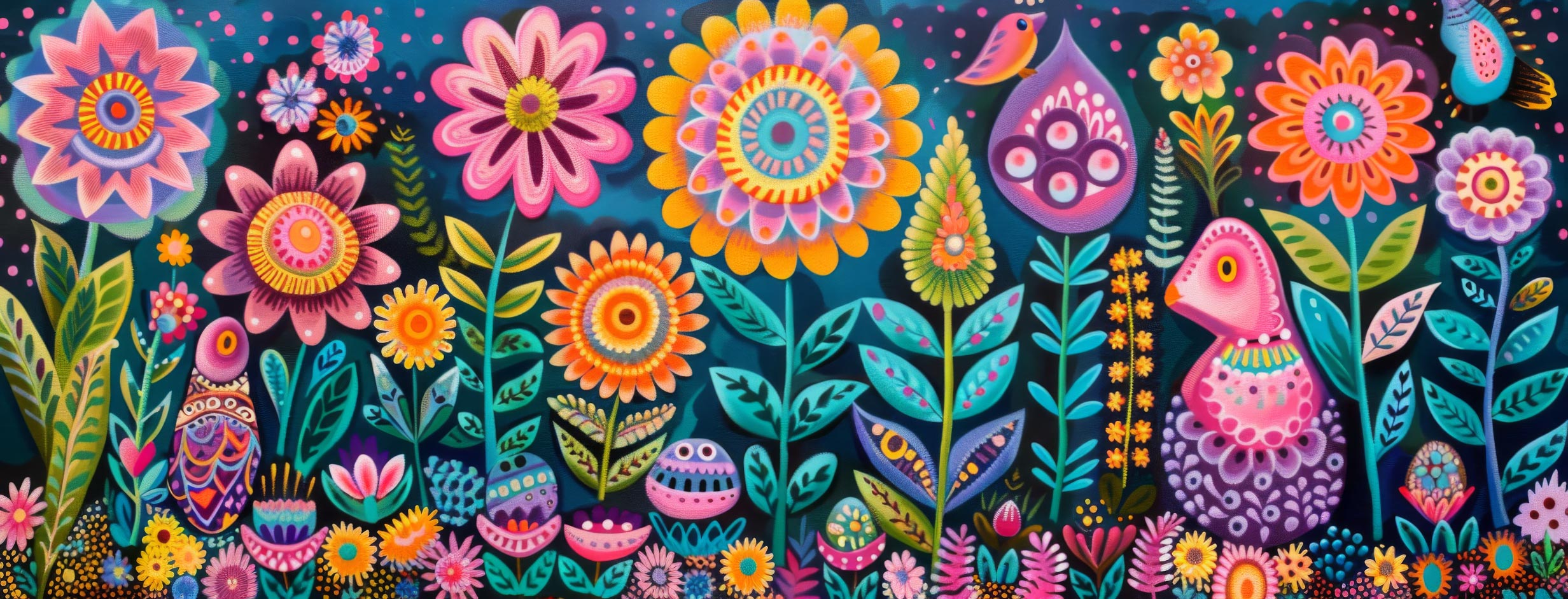 Preview for Vibrant-floral-pattern-design-easter-facebook-background-ef365