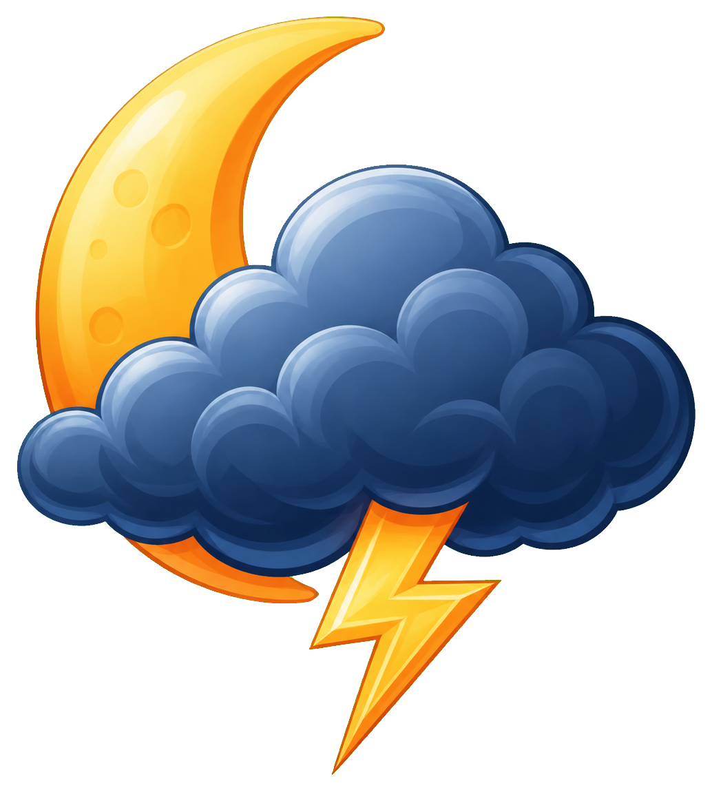 Preview for Stormy Moon Weather Sticker