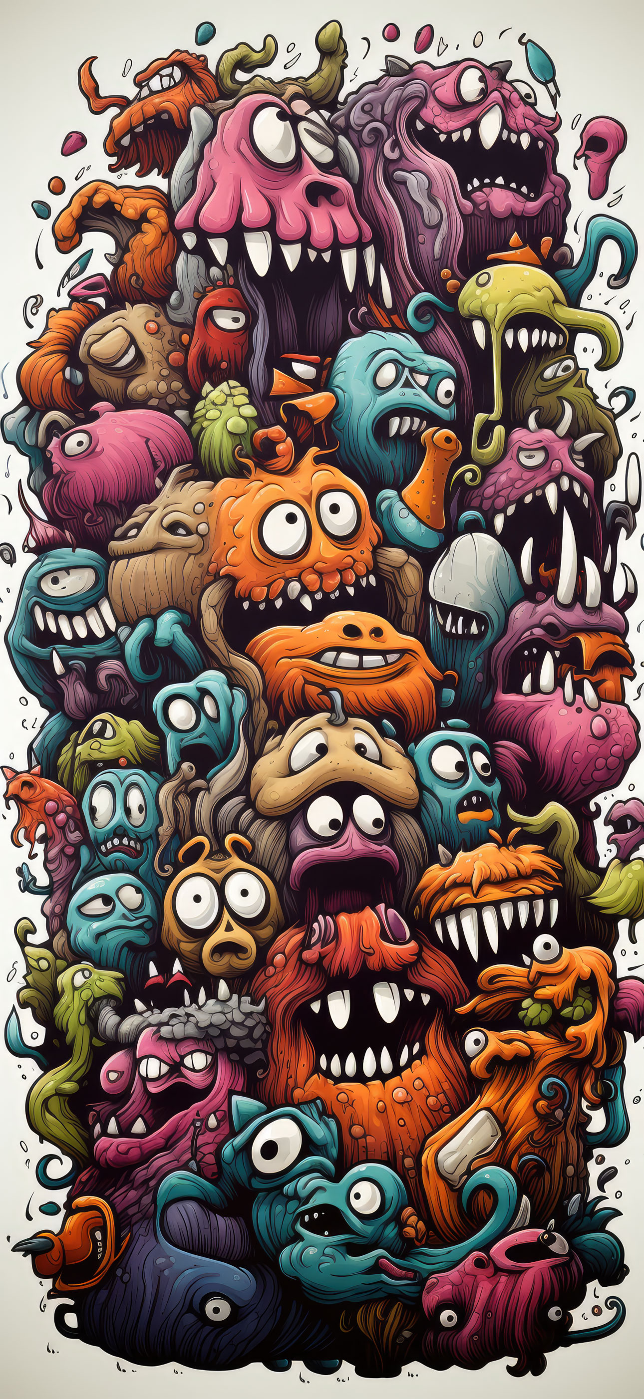 Preview for Colorful-cartoon-monsters-illustration-halloween-phone-backgroun-005db