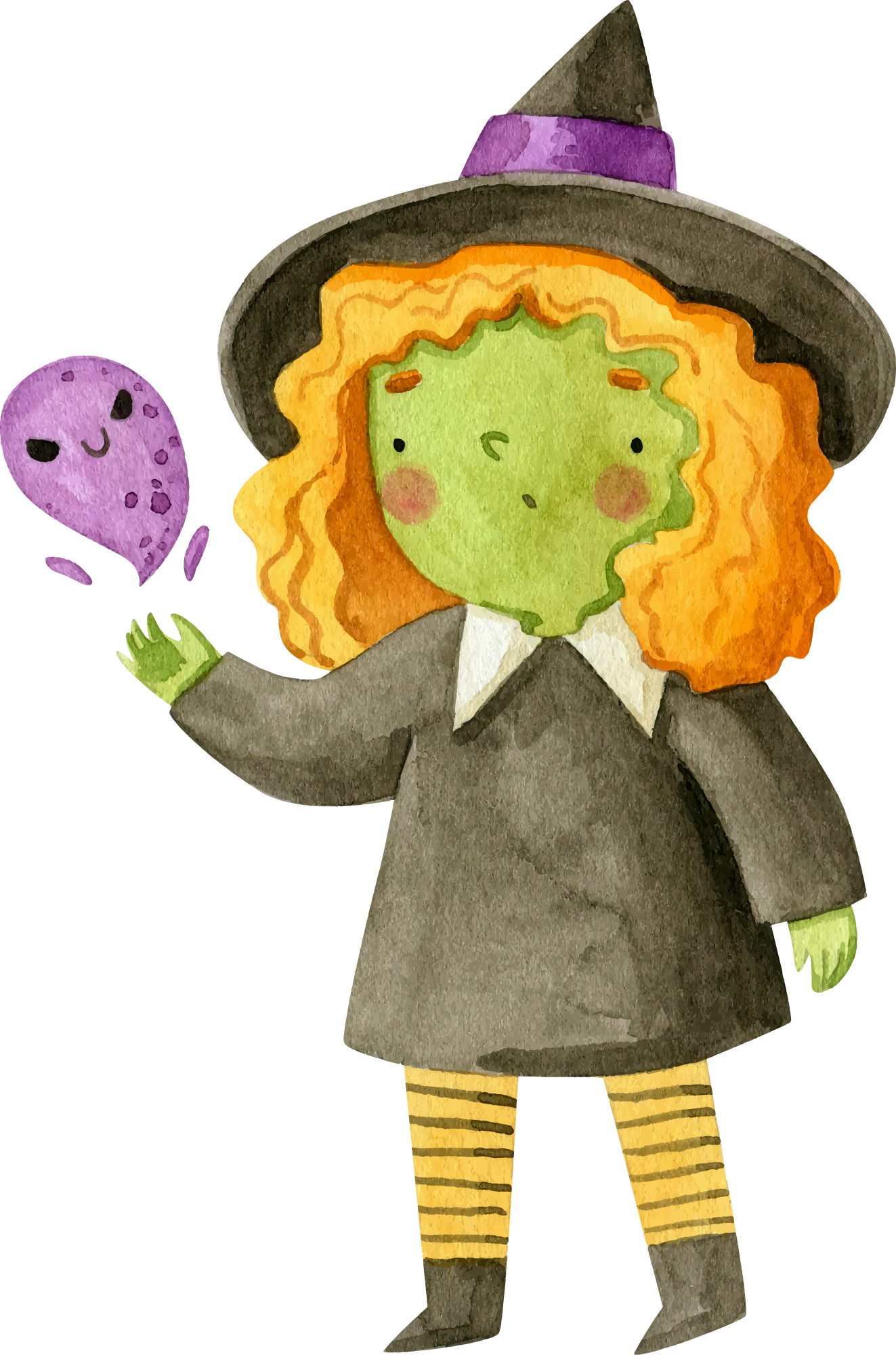 Preview for Whimsical-witch-watercolor-illustration-halloween-watercolor-sti-324eb