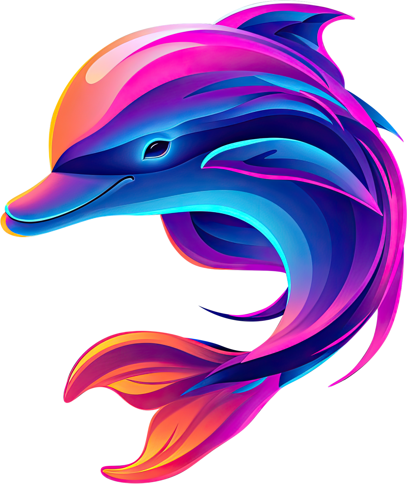 Preview for Colorful-dolphin-illustration-logo-animal-sticker-395b0