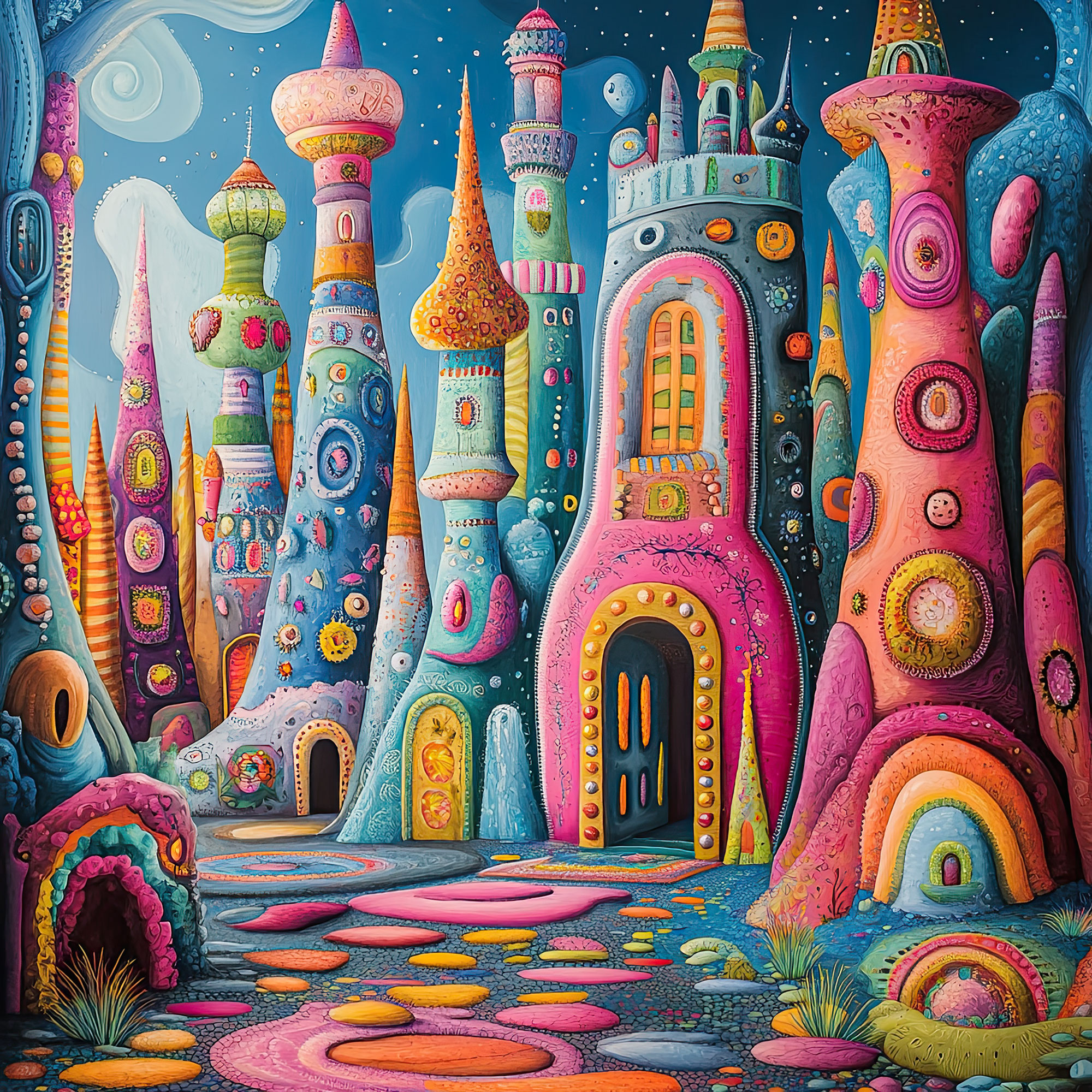 Preview for Fantasy-castle-illustration-whimsical-backdrop-background-e2c54