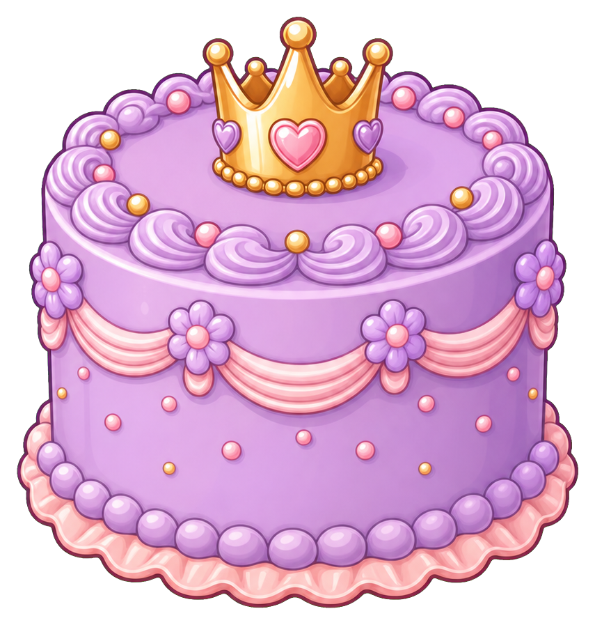Preview for Crown Cake Birthday Sticker