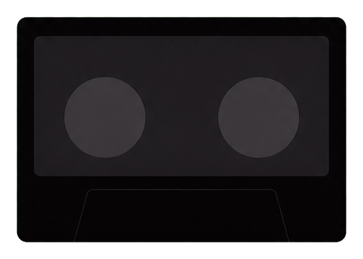 Preview for Black Cassette Sticker For Dark Designs