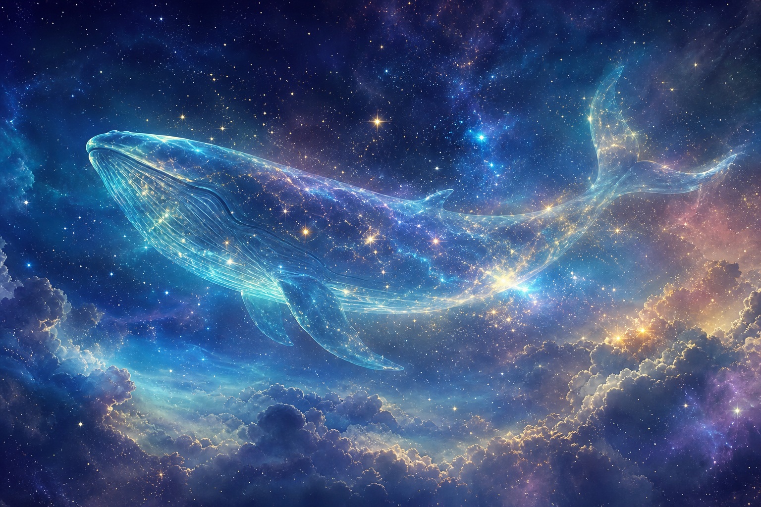Preview for Celestial Whale Fantasy Background