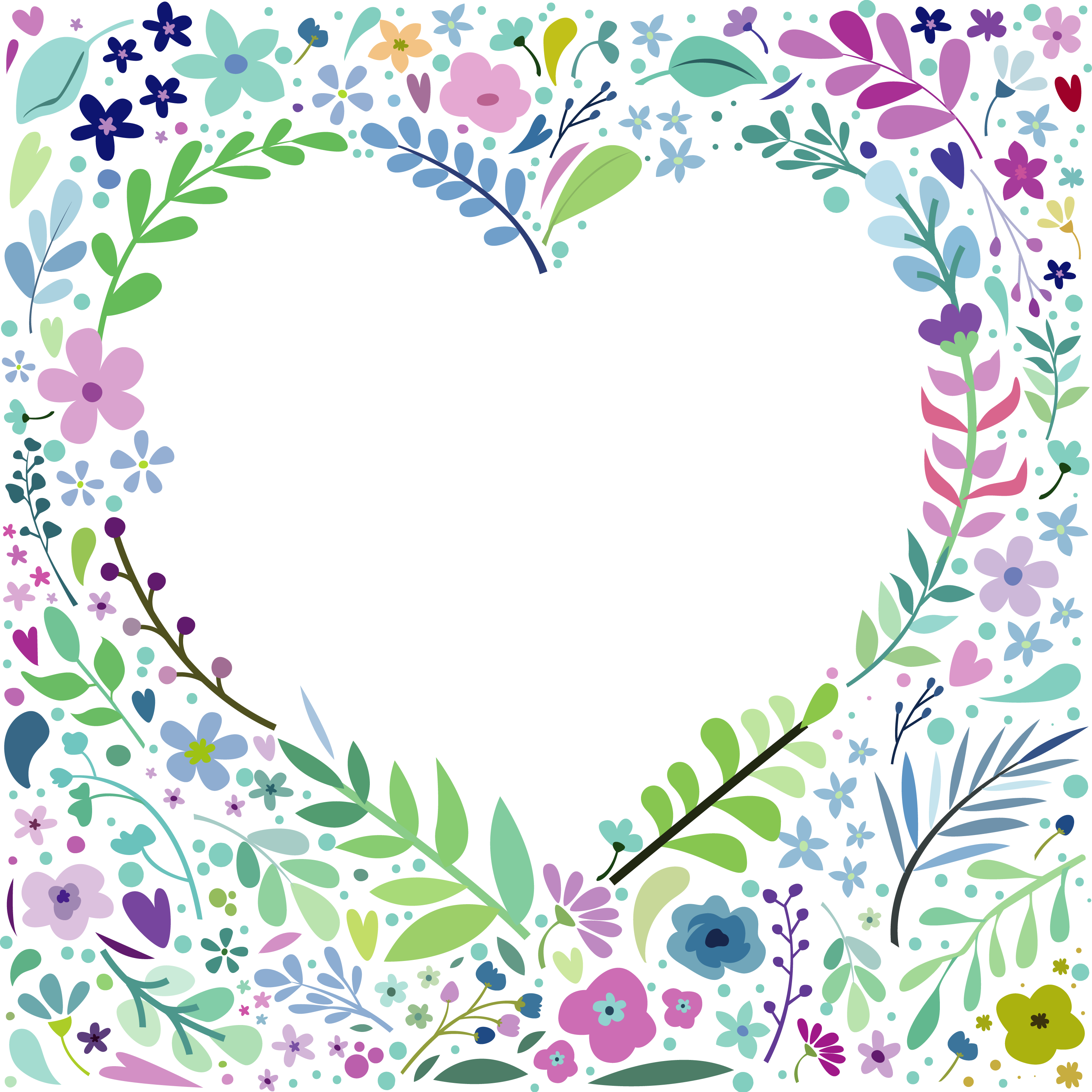 Preview for Floral-heart-frame-design-mothers-day-background-56111
