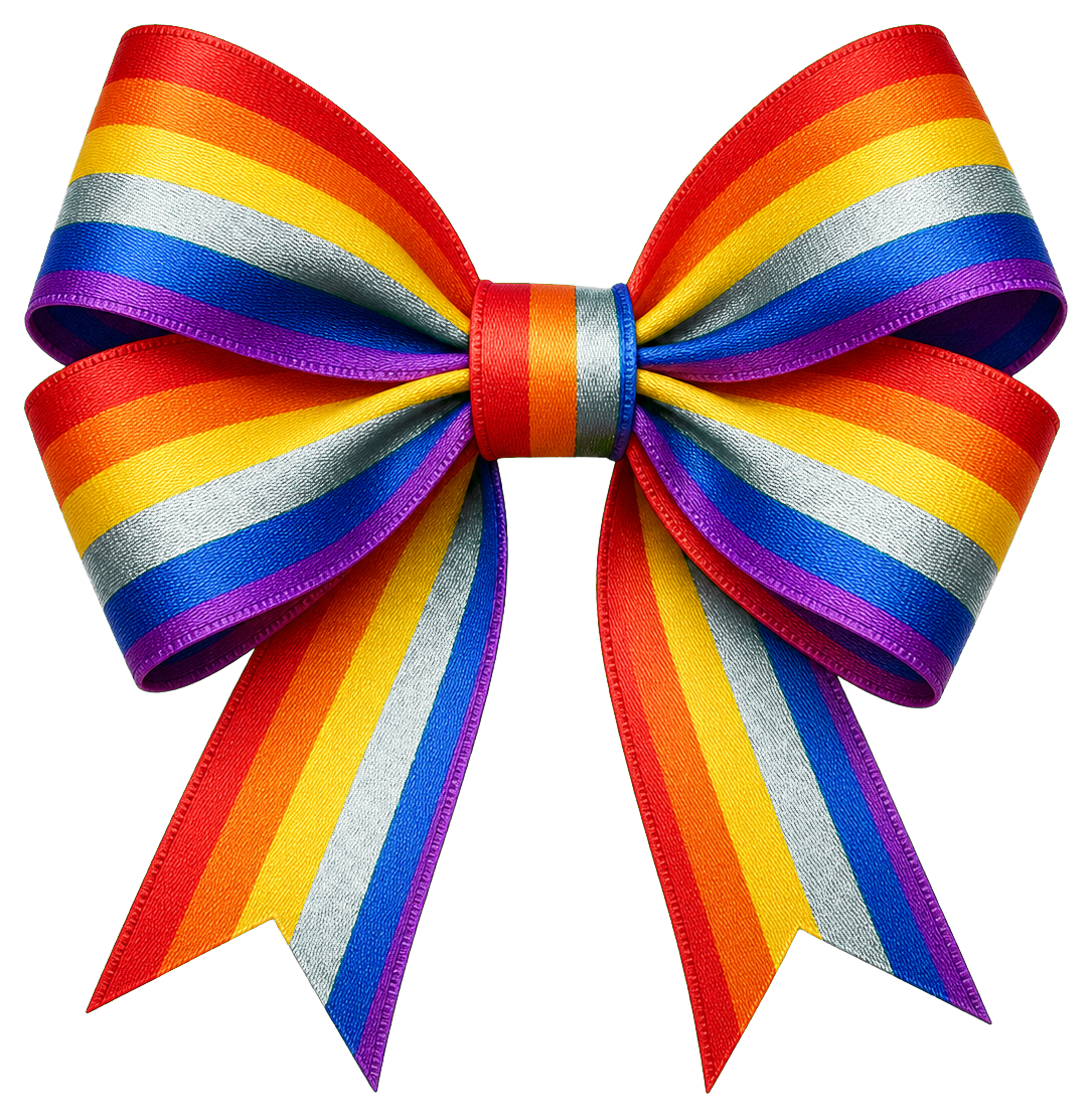 Preview for Rainbow Ribbon Bow Sticker