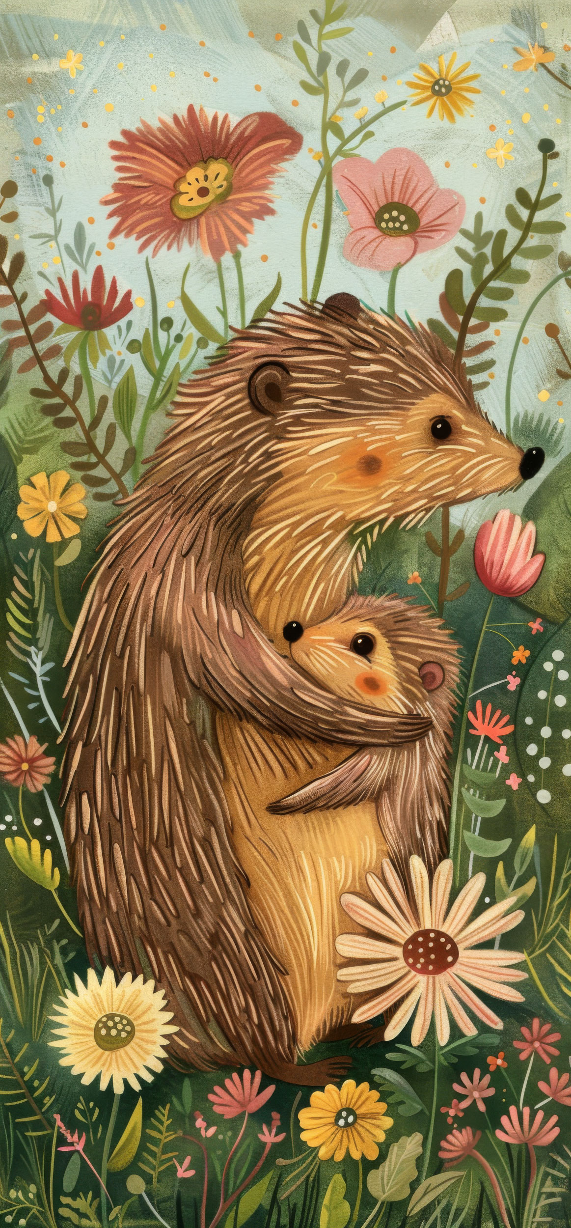 Preview for Mother-hedgehog-garden-mothers-day-background-725c5