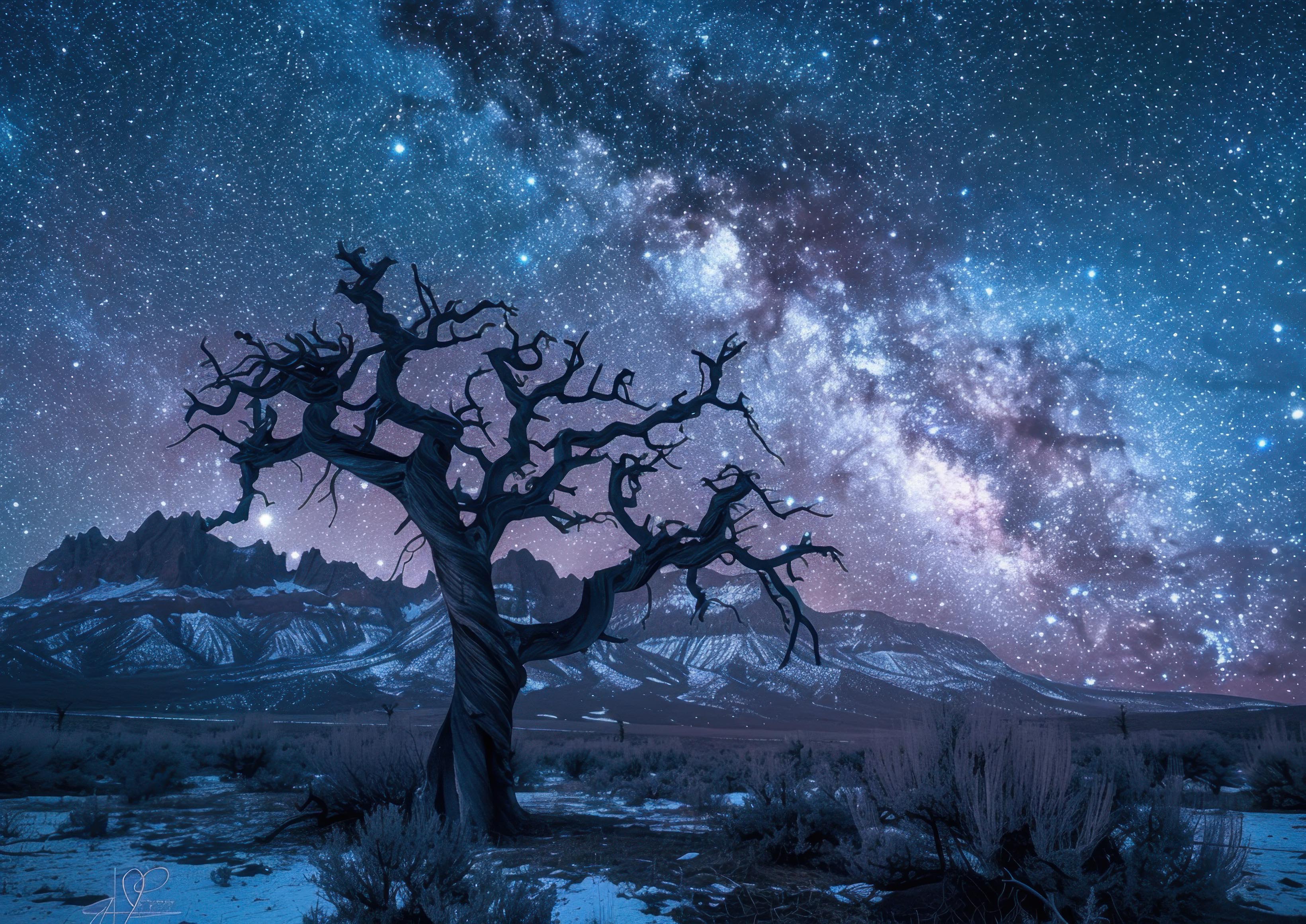 Preview for Starry-night-sky-over-barren-landscape-astrophotography-photo-ba-ce791