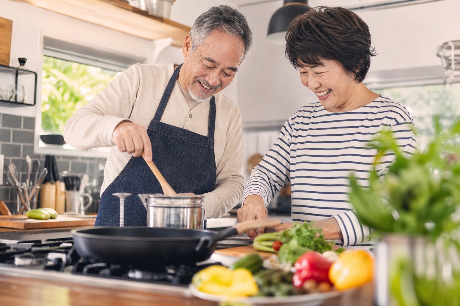 Preview for Active Senior Couple Cooking Background