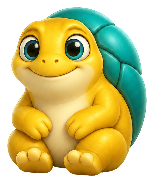 Preview for 3d Friendly Monsters Golden Shell Back